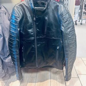Men’s HD  perforated leather jacket.